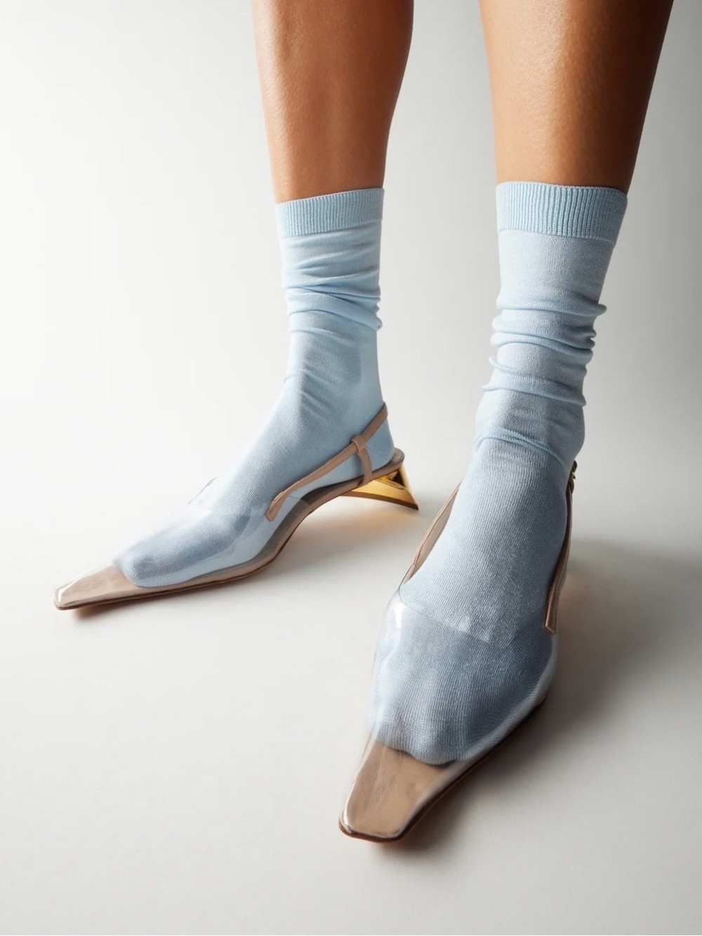 Tibi Oscar Clear Slingback Size 38